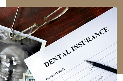 Dental insurance form on a table