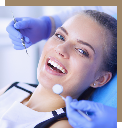 Young woman grinning at her dental visit