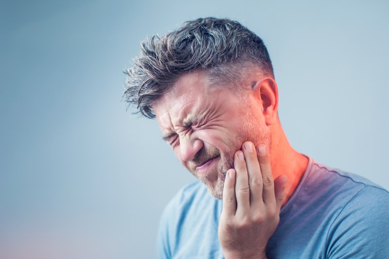 Younger man has oral pain